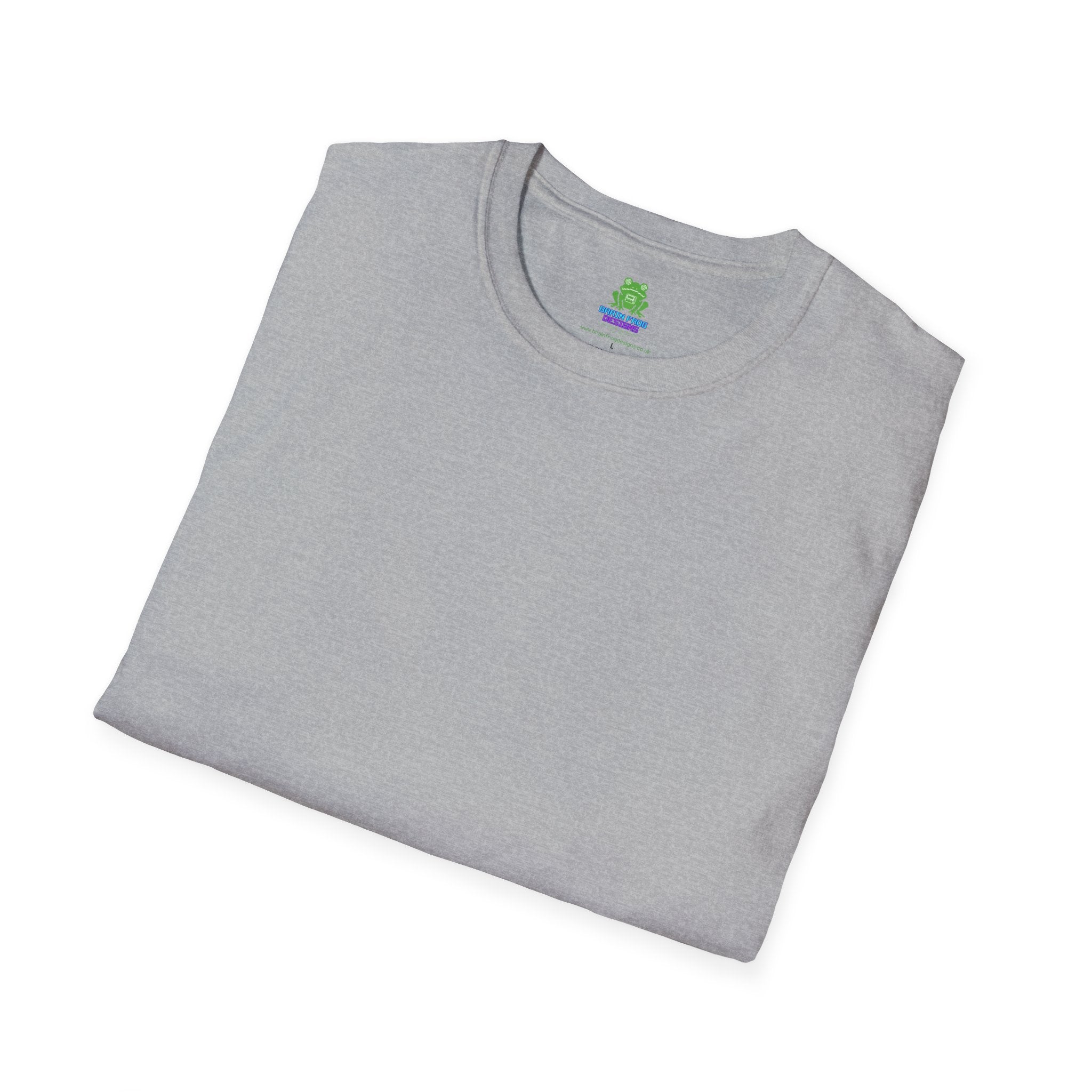 Men's Plain Tee - Brain Frog Men's Softstyle Plain T-Shirt - 100% Cotton / Cotton Blend
