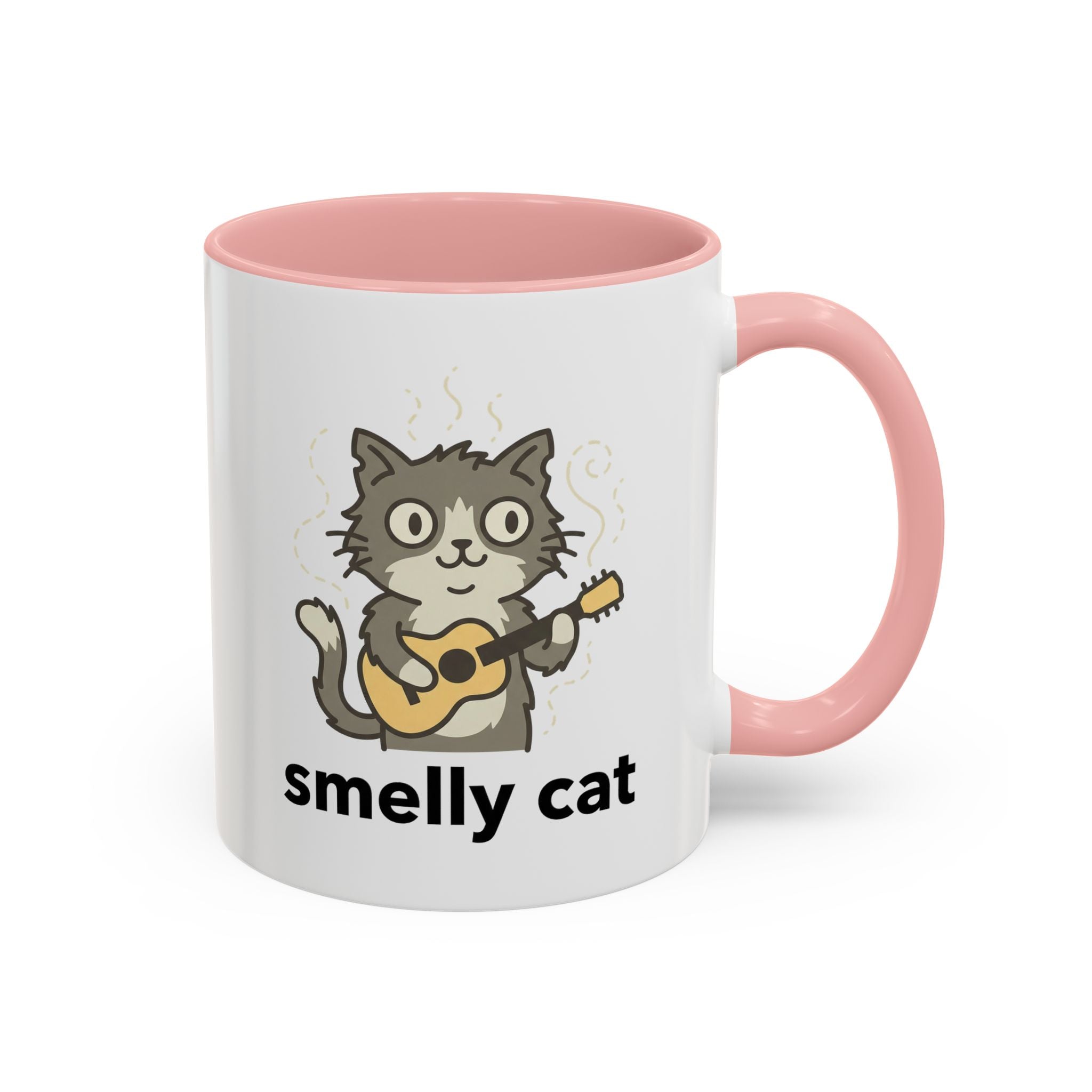 Smelly Cat Guitar Cat Accent Coffee Mug – Funny Friends Sitcom Cat Lover Gift