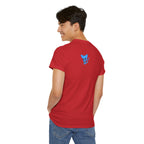 Blue Skeleton Cat Graphic Tee - Cute Creepy Kitty Shirt - 100% Cotton