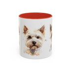 Westie Watercolor Accent Coffee Mug - Cute West Highland Terrier Dog Lover Gift (11/15oz)