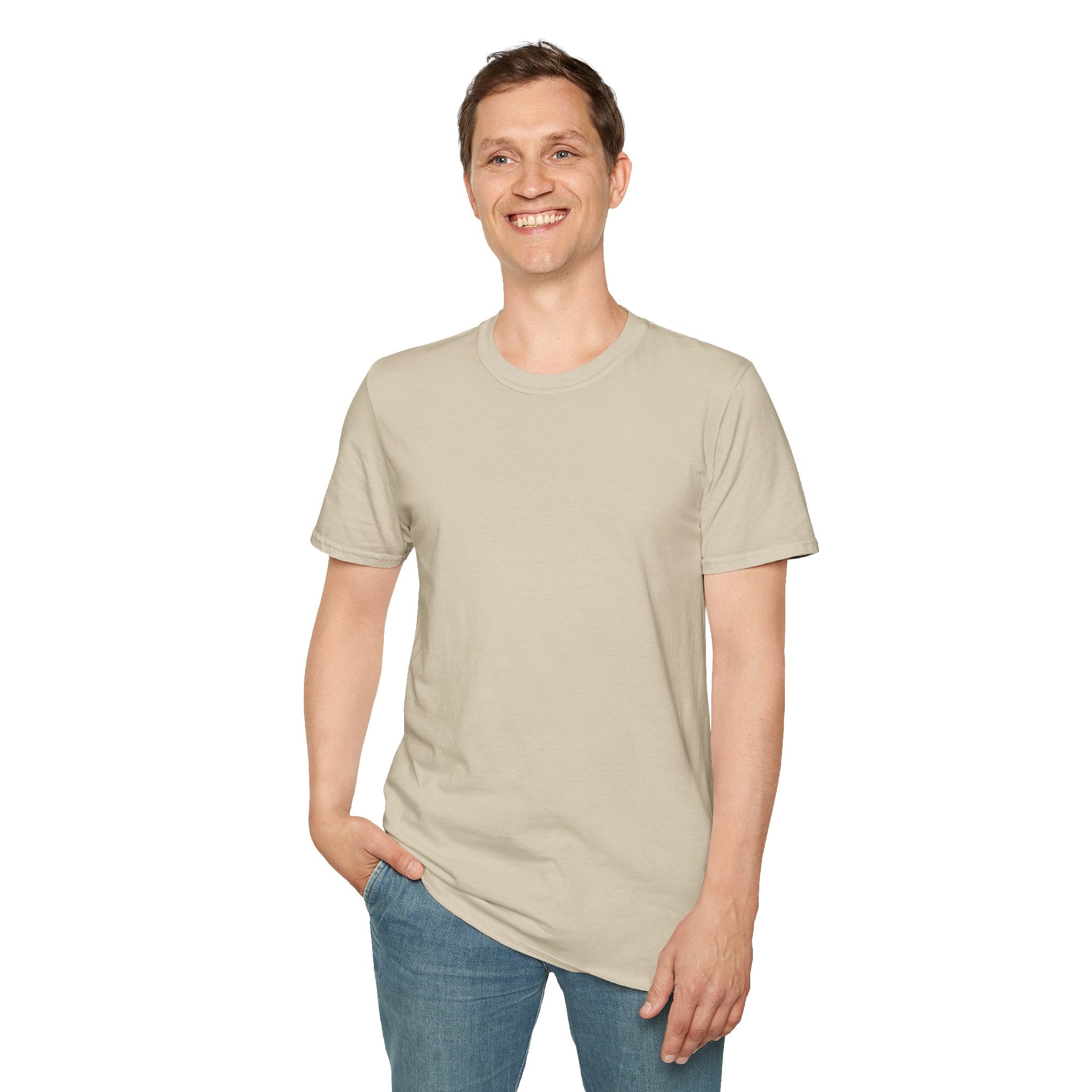 Men's Plain Tee - Brain Frog Men's Softstyle Plain T-Shirt - 100% Cotton / Cotton Blend