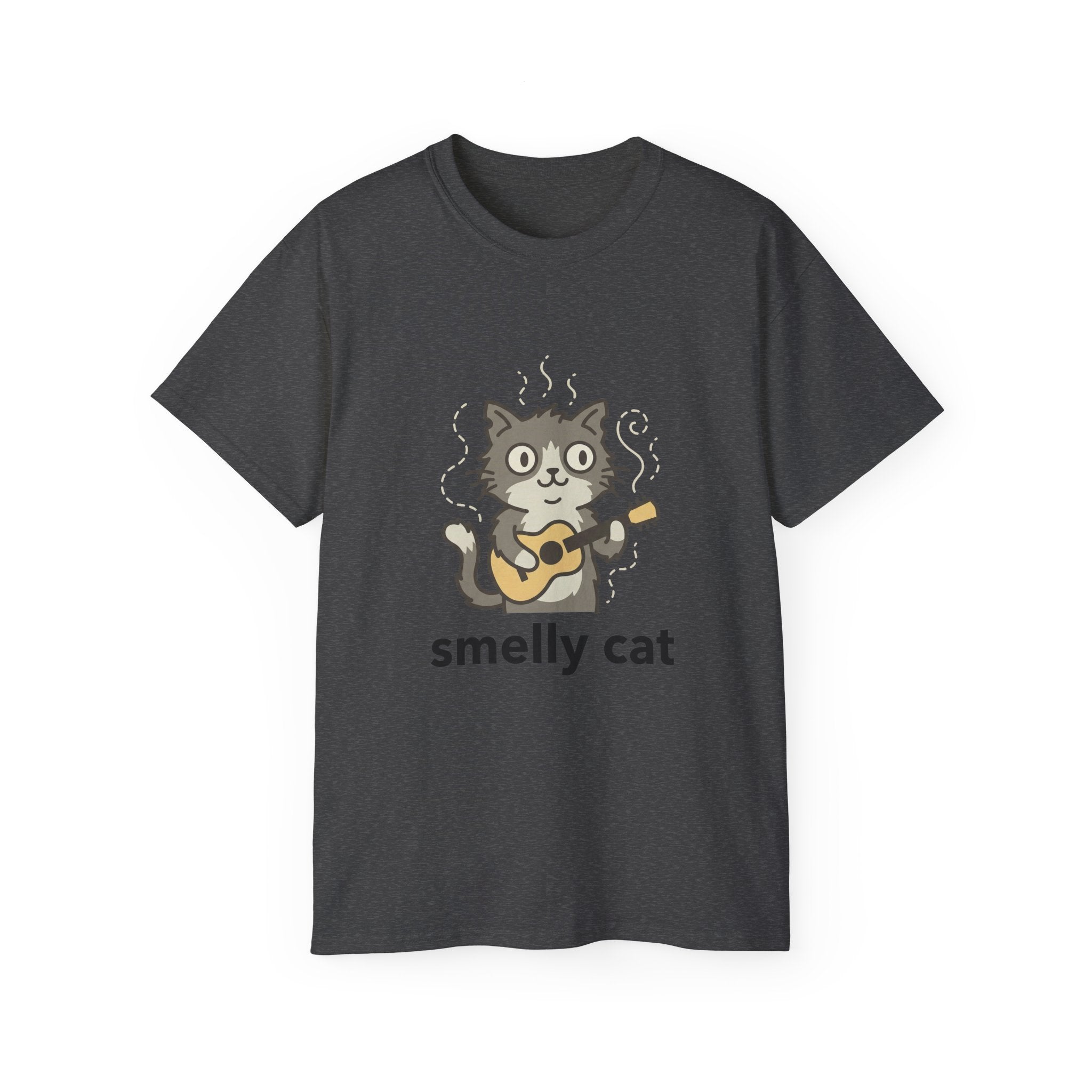 Smelly Cat Guitar Cat T-Shirt - Funny Friends Parody Tee for Fans - 100% Cotton