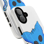 Blue Skeleton Cat Tough Magnetic Phone Case | Design by Jessica B