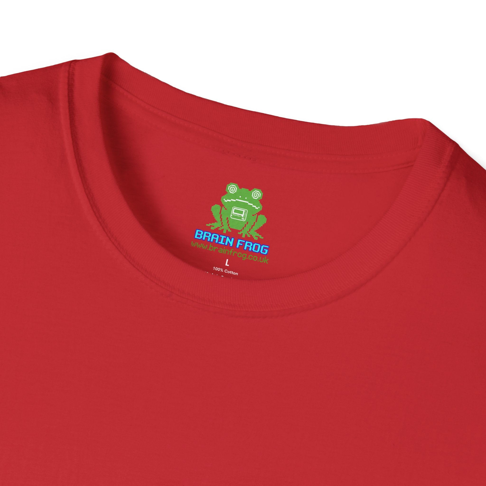 Woman's Plain Tee - Brain Frog Woman's Softstyle Plain T-Shirt - 100% Cotton / Cotton Blend - White / Black / Navy / Grey - 12 colours available
