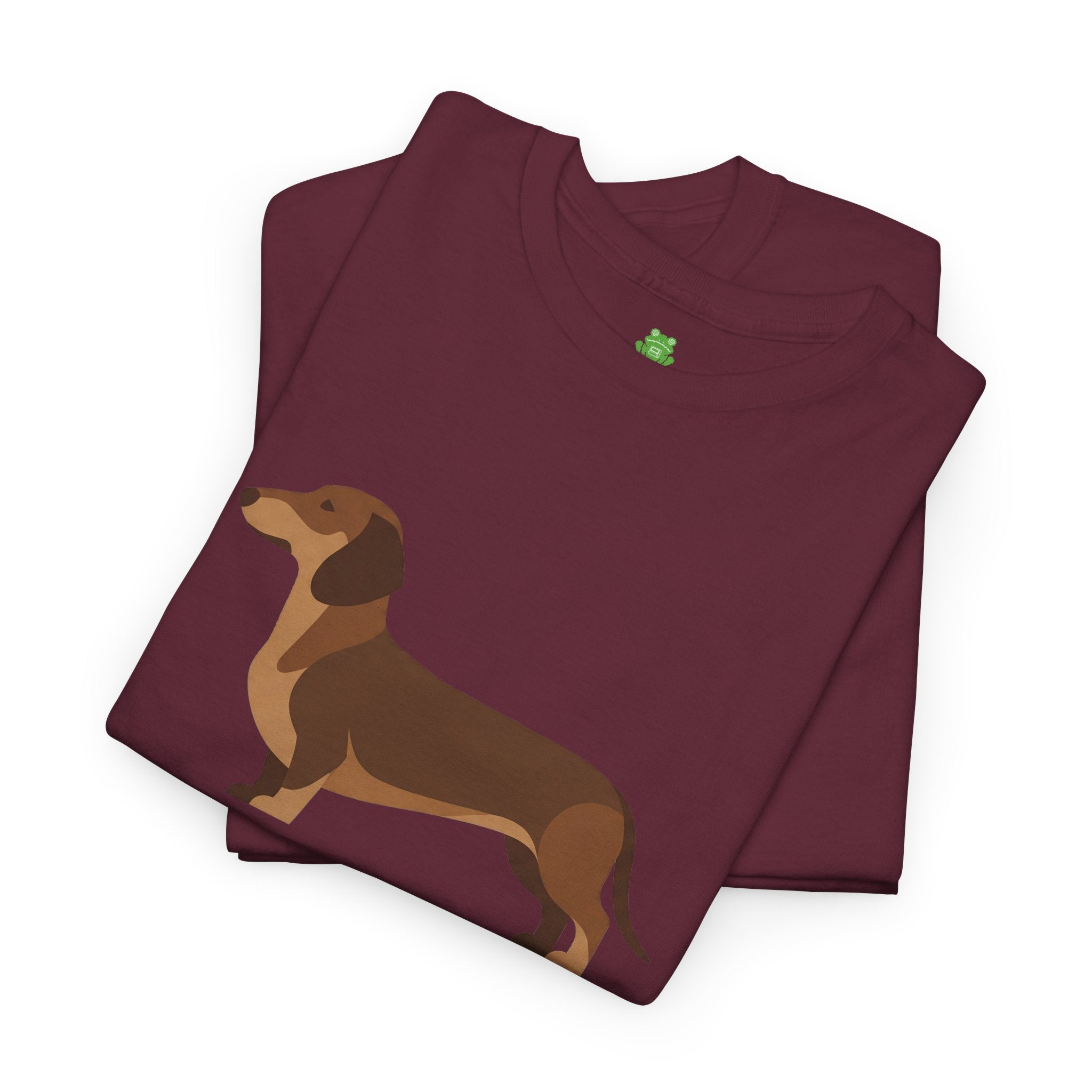 Dachshund Dog T‑Shirt — Cute Brown Sausage Dog Graphic Tee - 100% Cotton