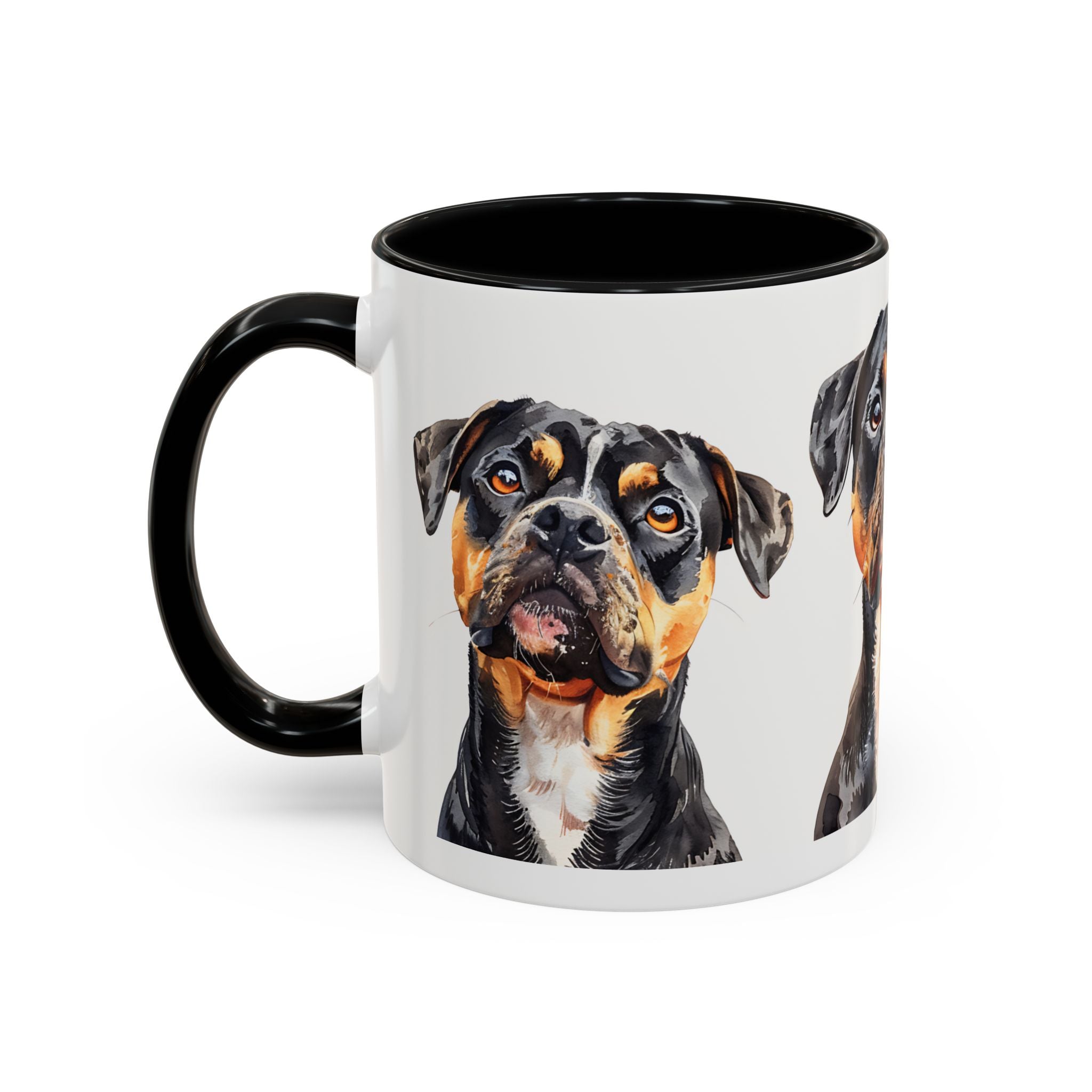 Staffy Dog Portrait Accent Coffee Mug (11/15oz) - Staffordshire Bull Terrier Portrait Mug