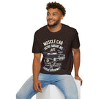 Retro Garage Muscle Car T-Shirt - Classic Speedway Vintage Auto Tee -100% Cotton