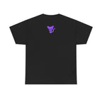 Purple Skeleton Cat Graphic Tee - Cute Creepy Kitty Shirt - 100% Cotton