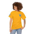 Blue Skeleton Cat Graphic Tee - Cute Creepy Kitty Shirt - 100% Cotton
