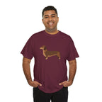 Dachshund Dog T‑Shirt — Cute Brown Sausage Dog Graphic Tee - 100% Cotton