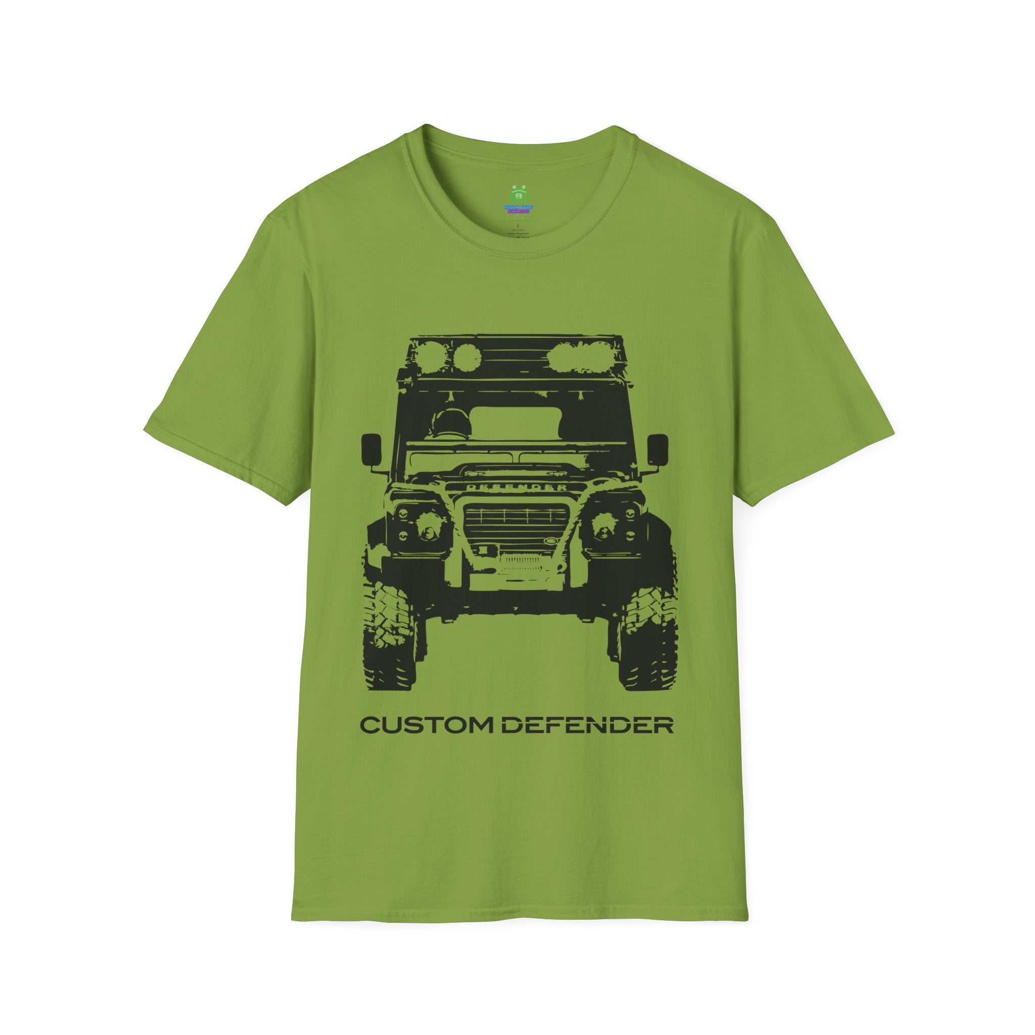 Defender Off-Road Shirt - "Custom Defender" Graphic 4x4 Adventure Tee - 100% Cotton / Cotton Blend