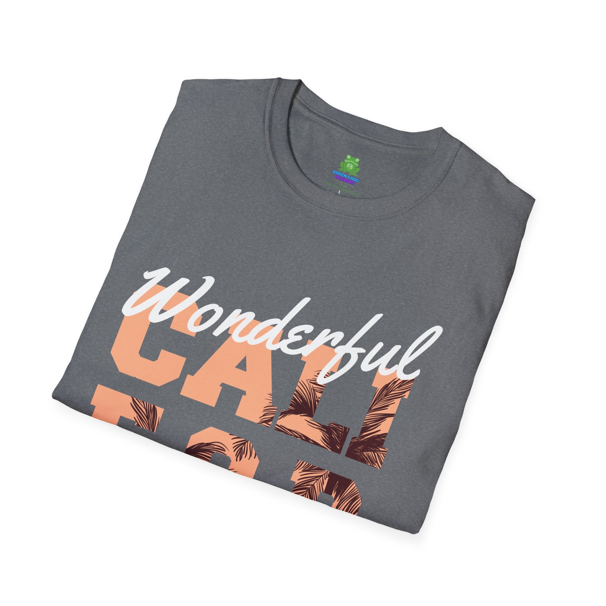 California Palm Photo Tee - Vintage Sunset Graphic T-Shirt - 100% Cotton