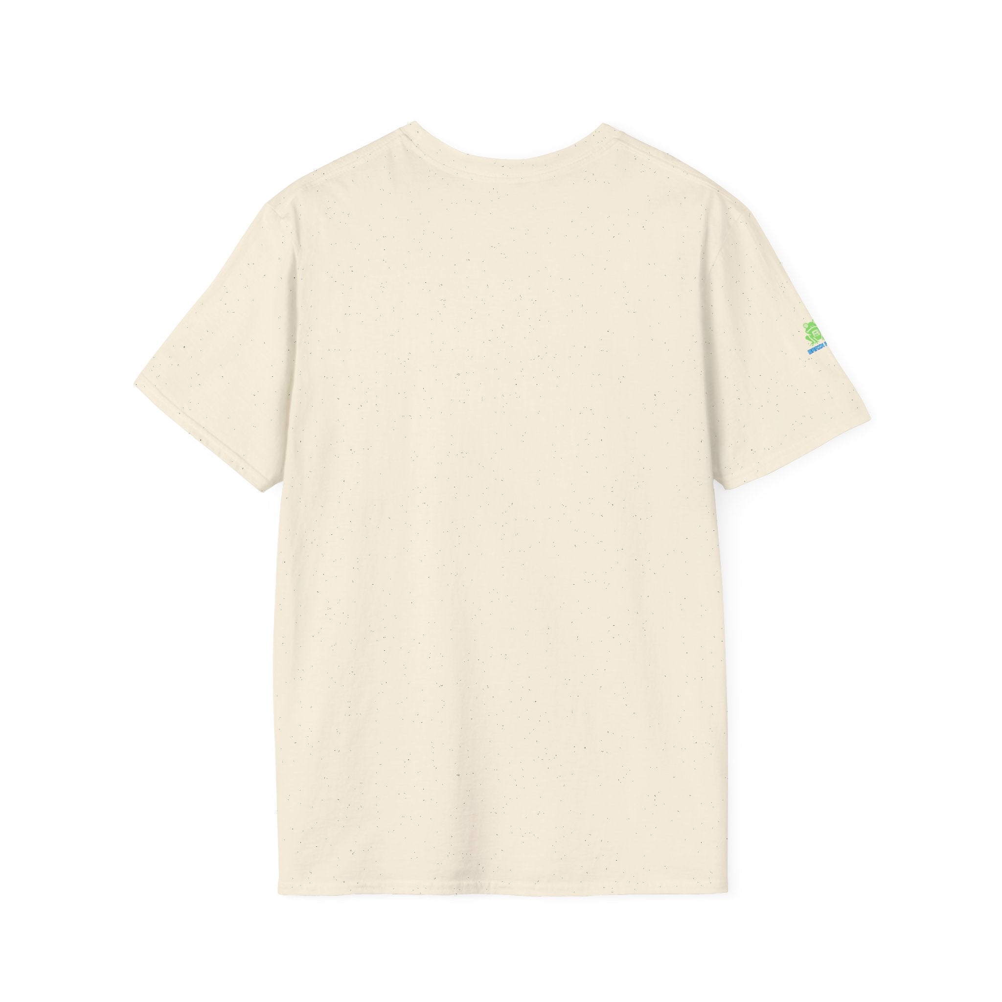 Brain Frog Design Signature T-Shirt - Small Green Brain Frog Logo Tee (Front Chest & Sleeve) - 100% Cotton / Cotton Blend