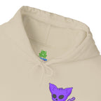 Purple Skeleton Cat Hoodie – Cute Spooky Graphic Sweatshirt - Unique Brand Design