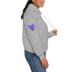 Purple Skeleton Cat Hoodie – Cute Spooky Graphic Sweatshirt - Unique Brand Design