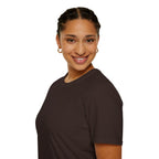 Woman's Plain Tee - Brain Frog Woman's Softstyle Plain T-Shirt - 100% Cotton / Cotton Blend - White / Black / Navy / Grey - 12 colours available