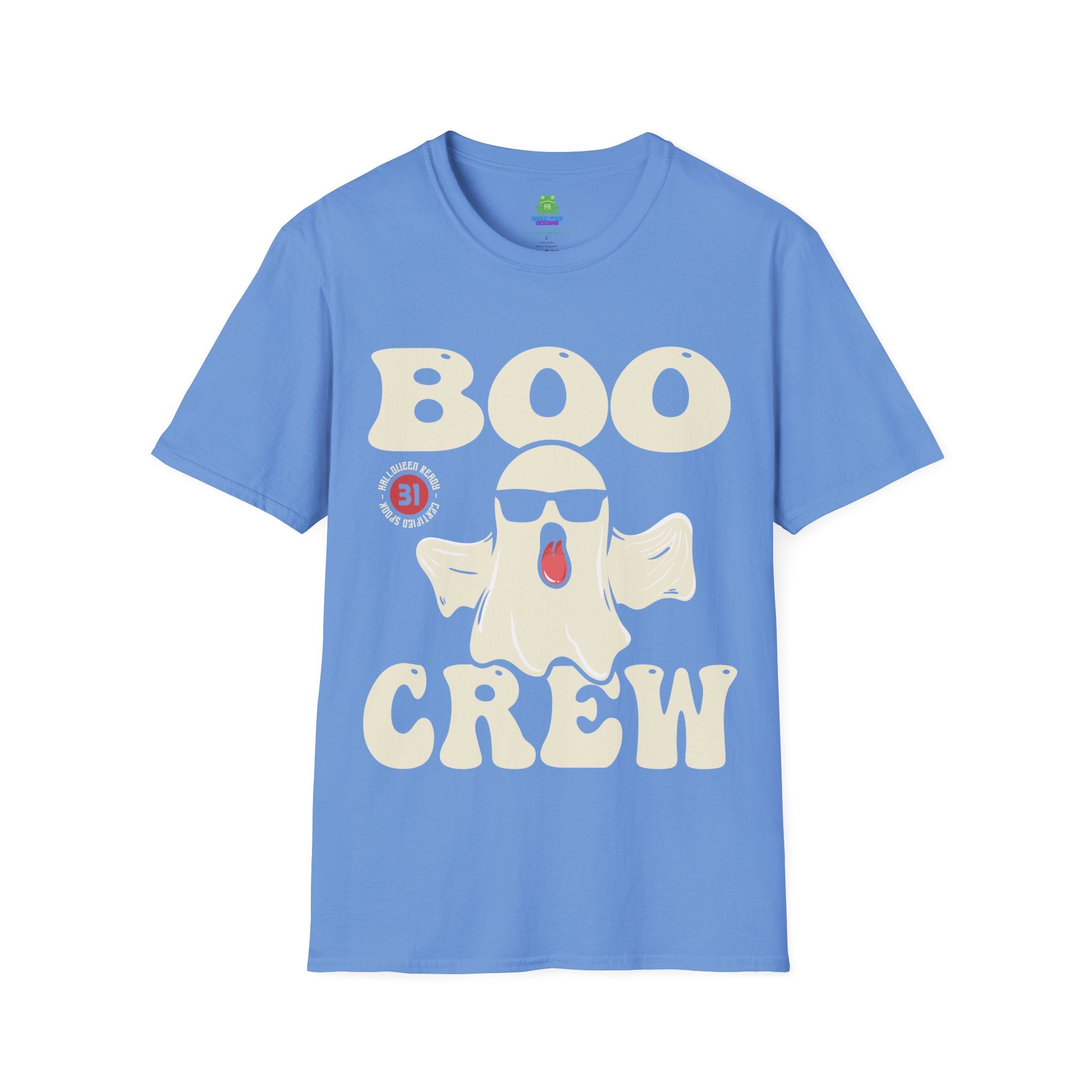 Boo Crew Halloween T-Shirt - Cool Ghost Graphic Tee - 100% Cotton / Cotton Blend
