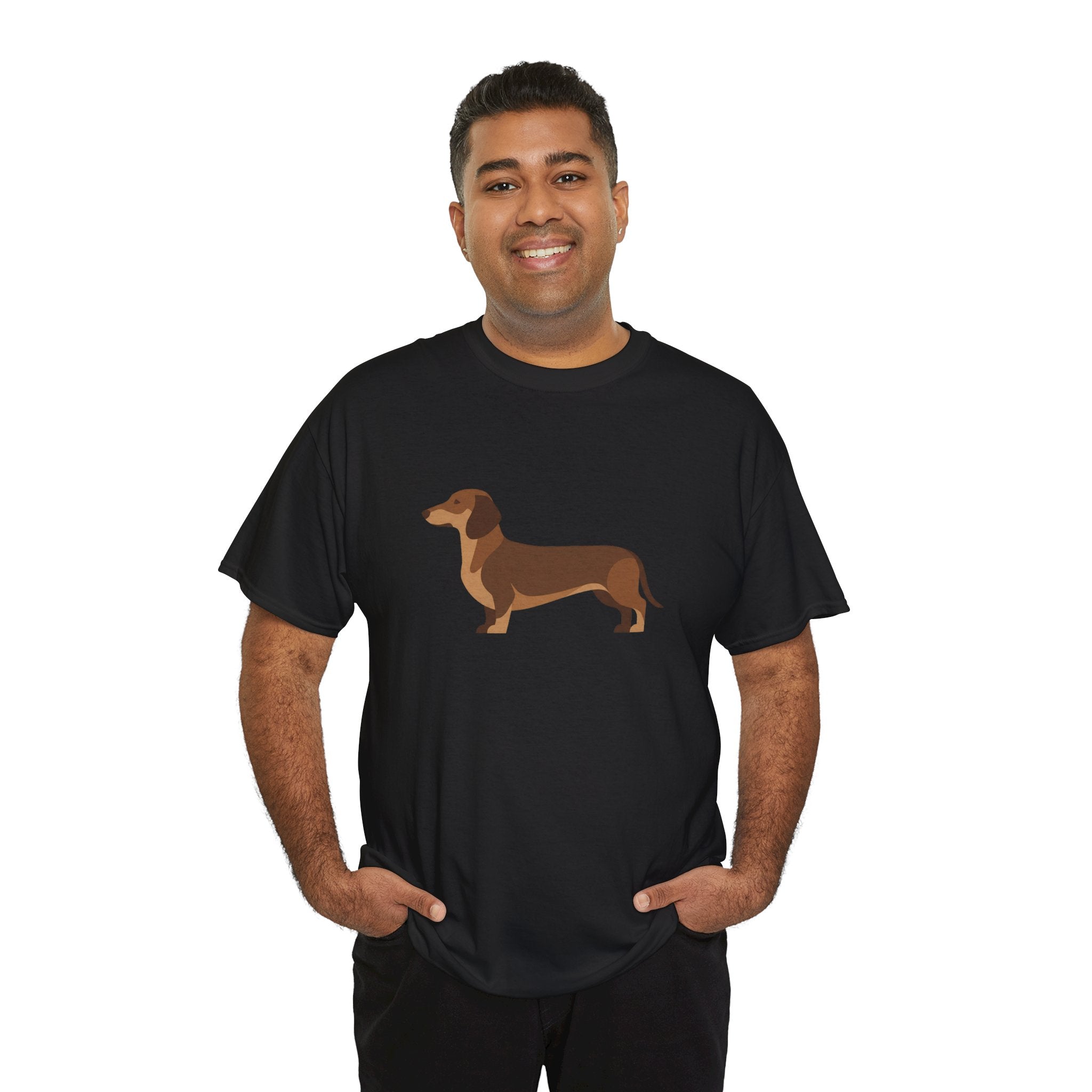 Dachshund Dog T‑Shirt — Cute Brown Sausage Dog Graphic Tee - 100% Cotton