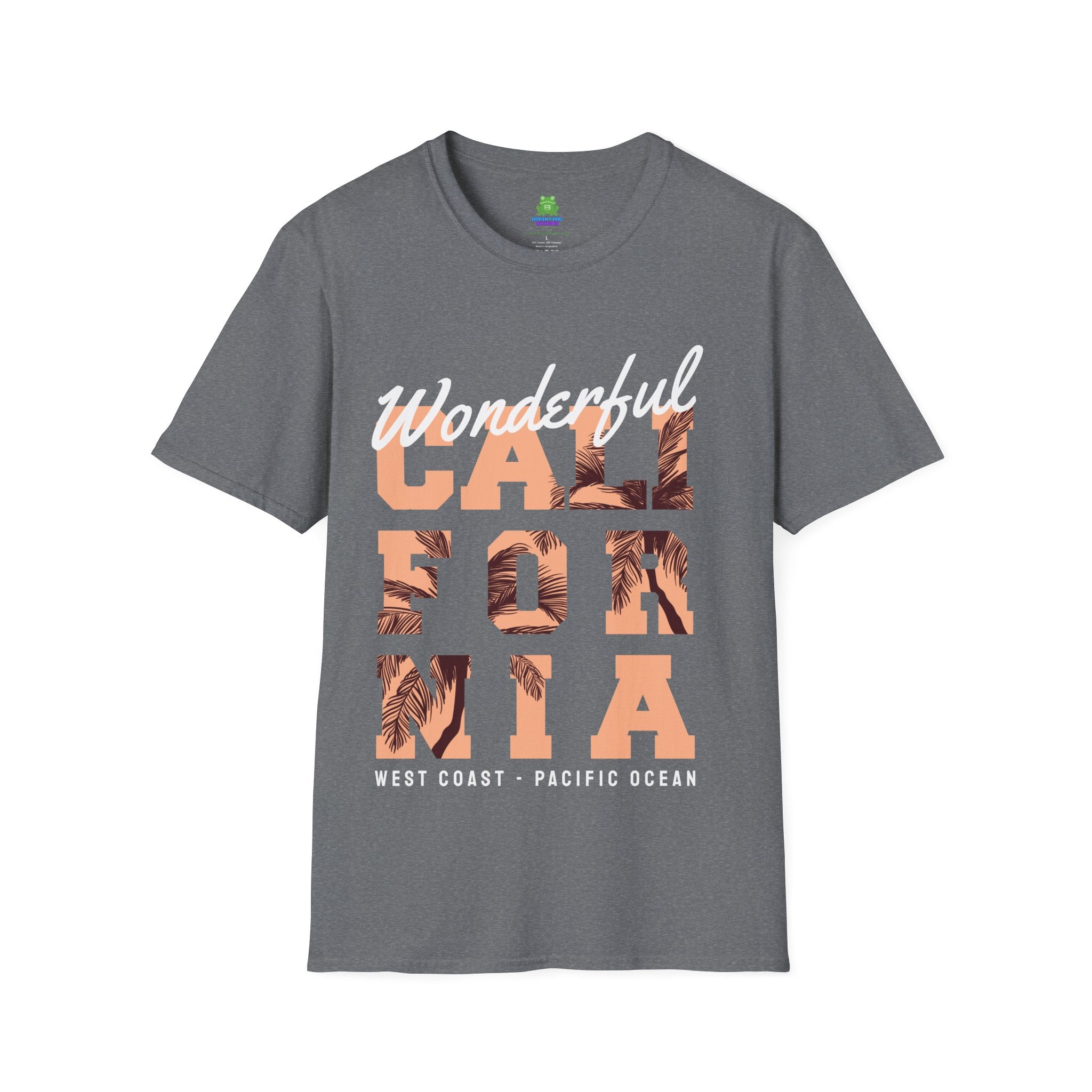 California Palm Photo Tee - Vintage Sunset Graphic T-Shirt - 100% Cotton
