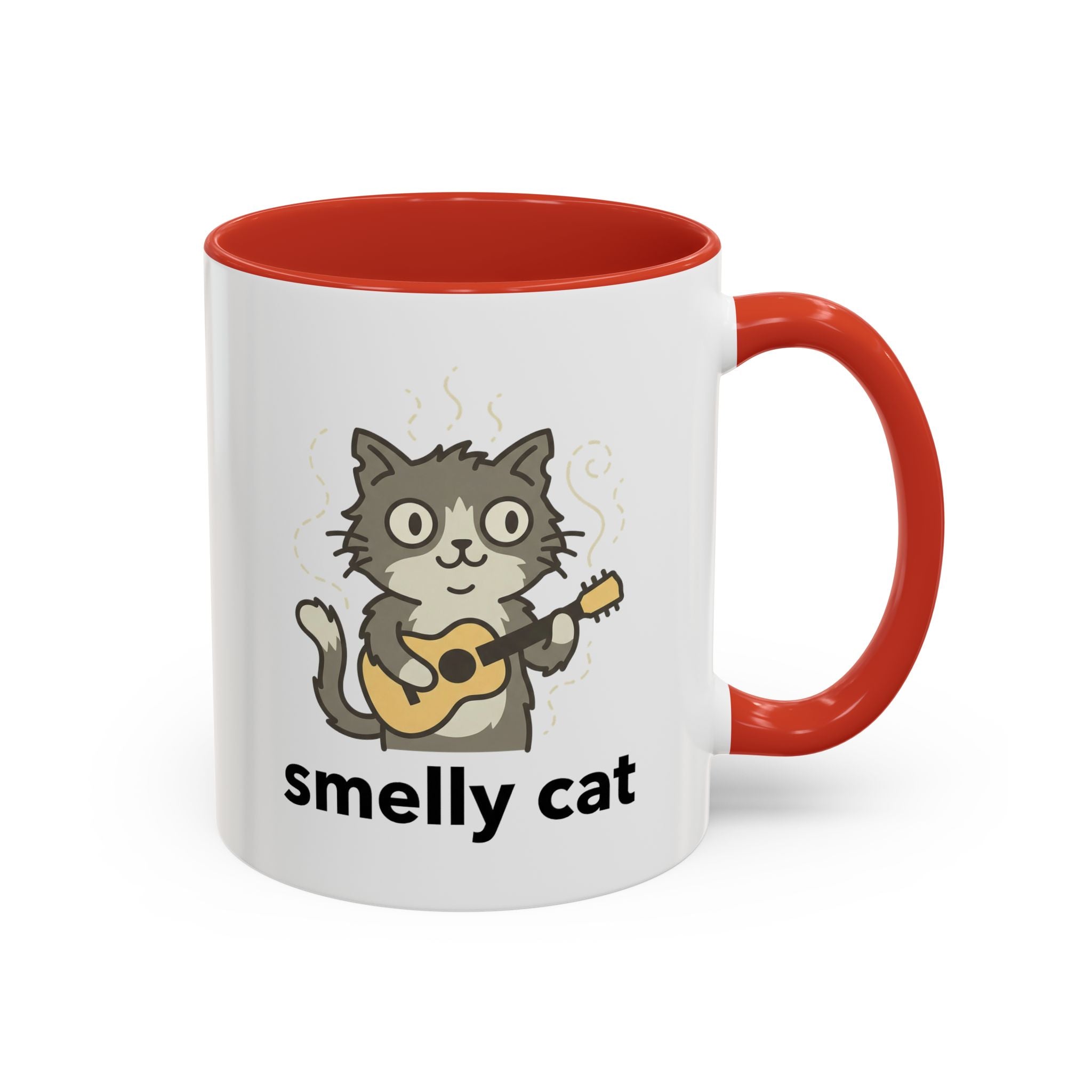 Smelly Cat Guitar Cat Accent Coffee Mug – Funny Friends Sitcom Cat Lover Gift