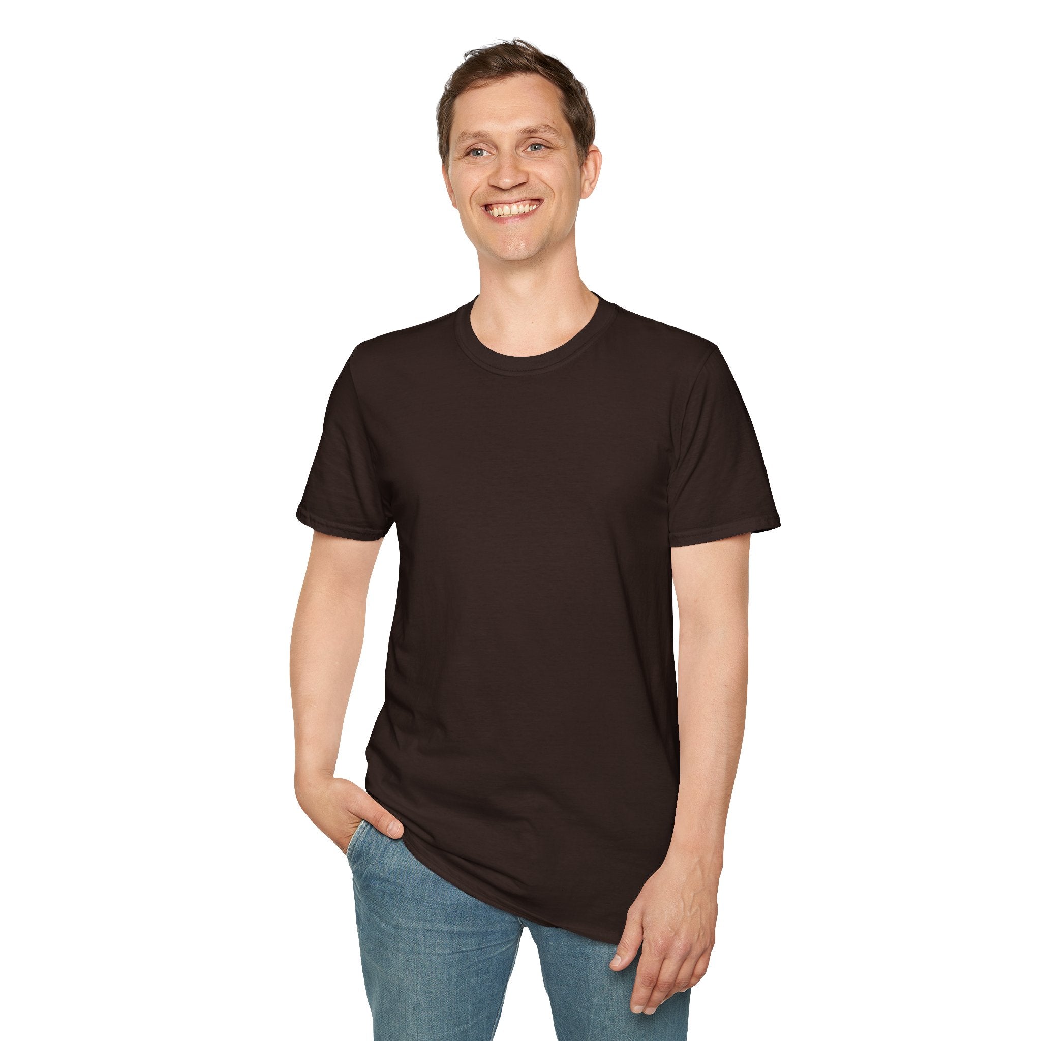 Men's Plain Tee - Brain Frog Men's Softstyle Plain T-Shirt - 100% Cotton / Cotton Blend
