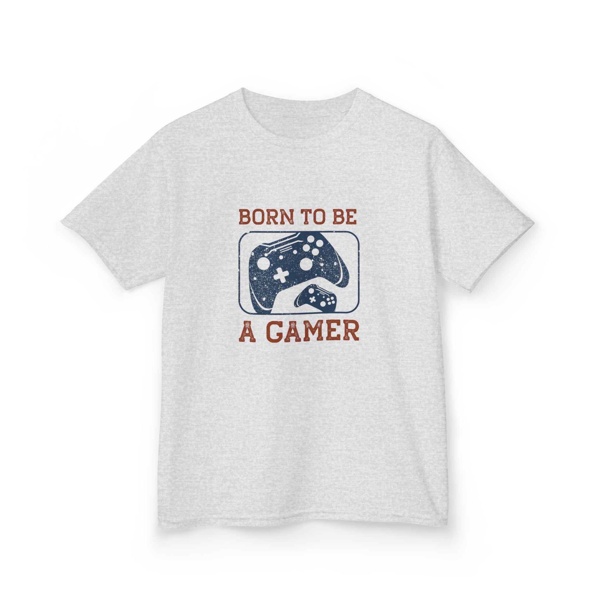 Kids Tee - "Born to Be a Gamer" Retro Game Controller Shirt - 100% Cotton / Cotton Blend