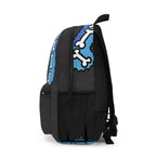 Blue / Black Skeleton Cat Backpack - Cute Spooky Skull Kitty School Bag