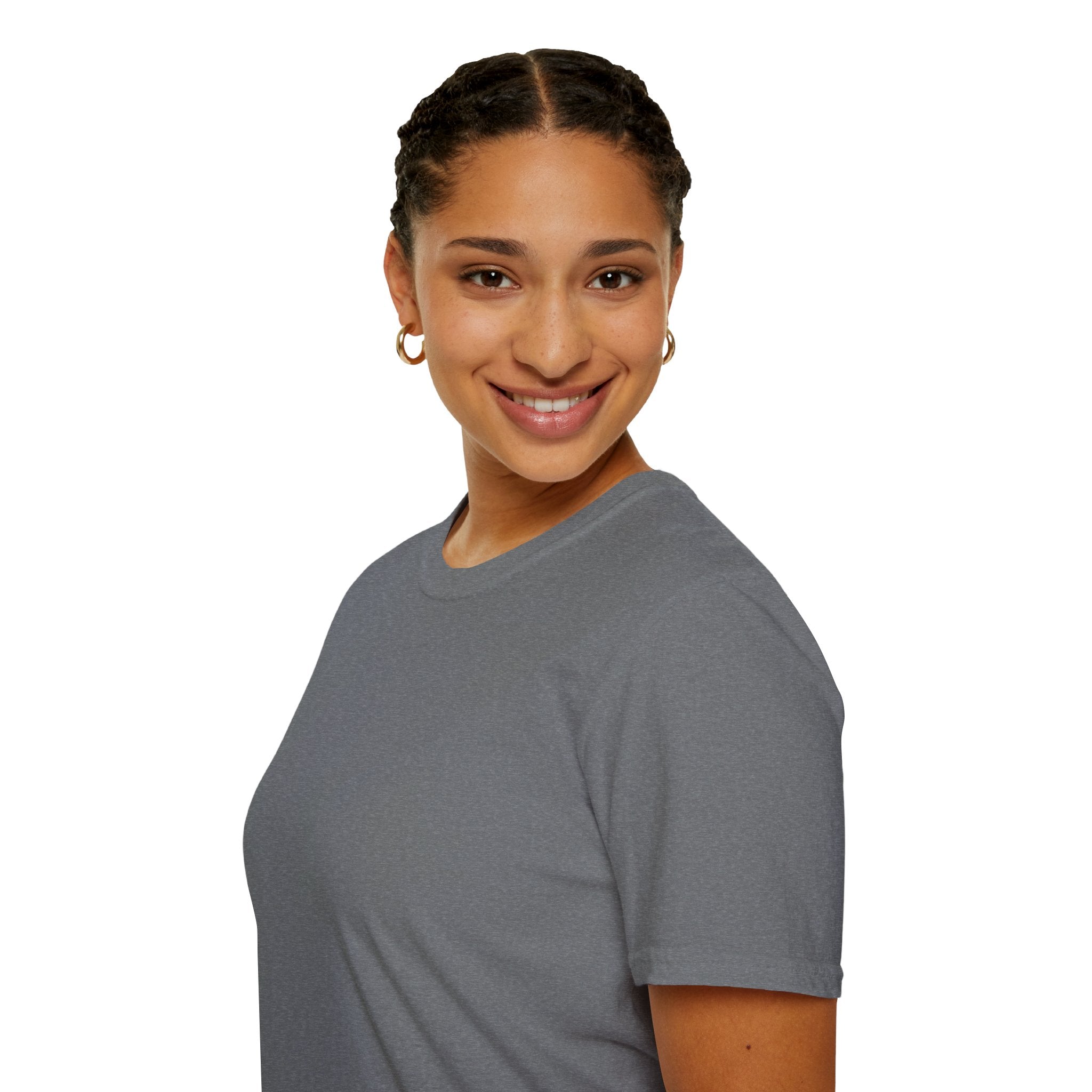 Woman's Plain Tee - Brain Frog Woman's Softstyle Plain T-Shirt - 100% Cotton / Cotton Blend - White / Black / Navy / Grey - 12 colours available