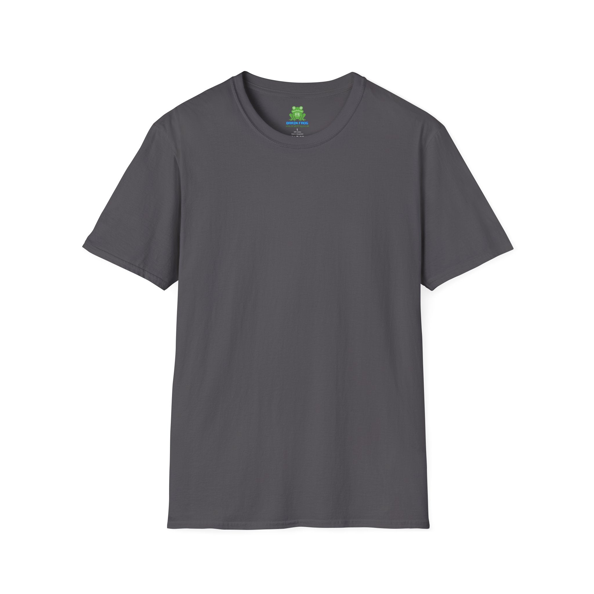 Woman's Plain Tee - Brain Frog Woman's Softstyle Plain T-Shirt - 100% Cotton / Cotton Blend - White / Black / Navy / Grey - 12 colours available
