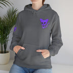 Purple Skeleton Cat Hoodie – Cute Spooky Graphic Sweatshirt - Unique Brand Design