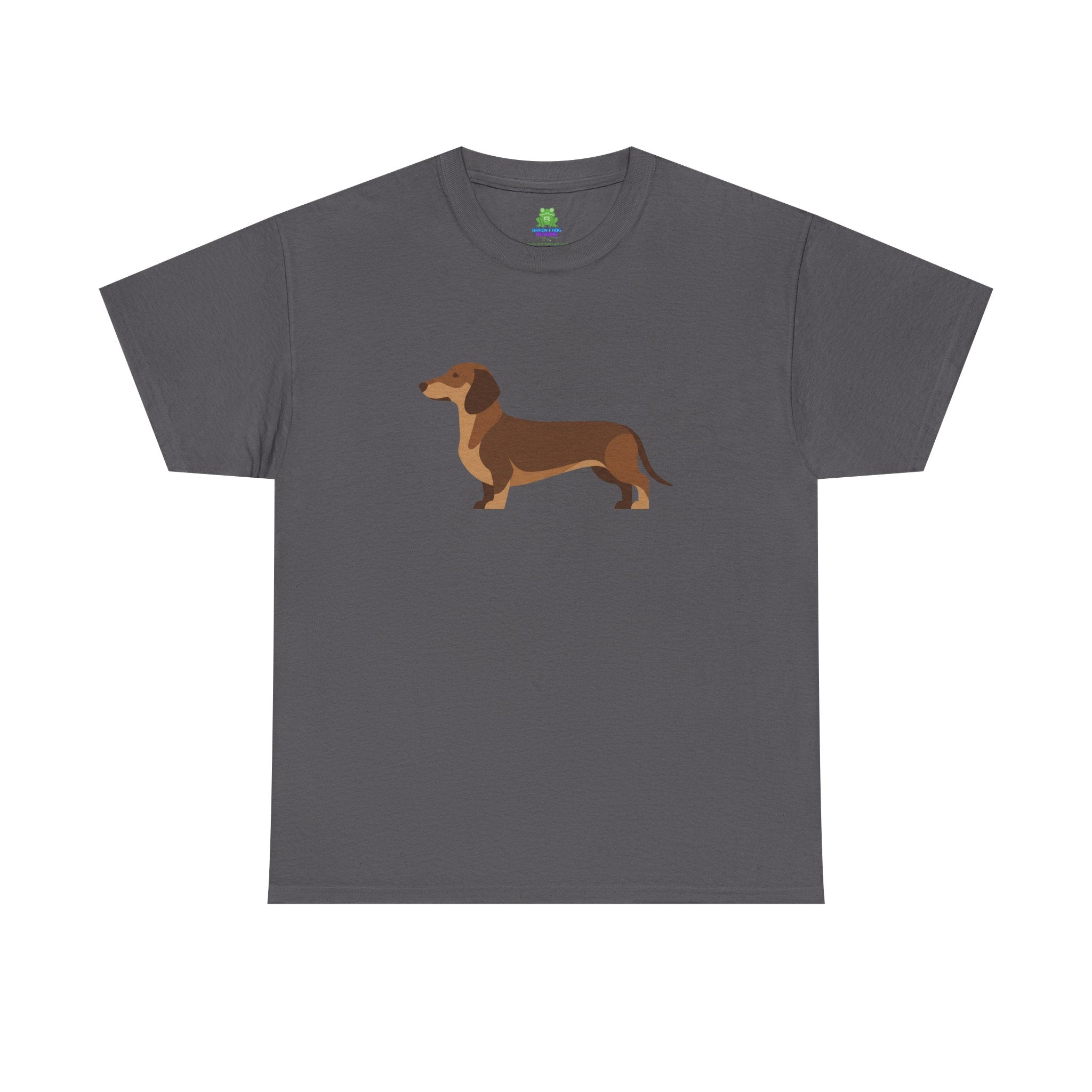 Dachshund Dog T‑Shirt — Cute Brown Sausage Dog Graphic Tee - 100% Cotton