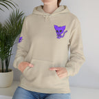 Purple Skeleton Cat Hoodie – Cute Spooky Graphic Sweatshirt - Unique Brand Design