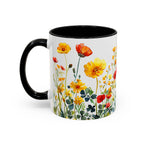 Wildflower Garden Accent Coffee Mug - Floral 11/15oz Ceramic