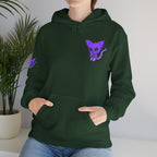 Purple Skeleton Cat Hoodie – Cute Spooky Graphic Sweatshirt - Unique Brand Design