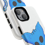 Blue Skeleton Cat Tough Magnetic Phone Case | Design by Jessica B