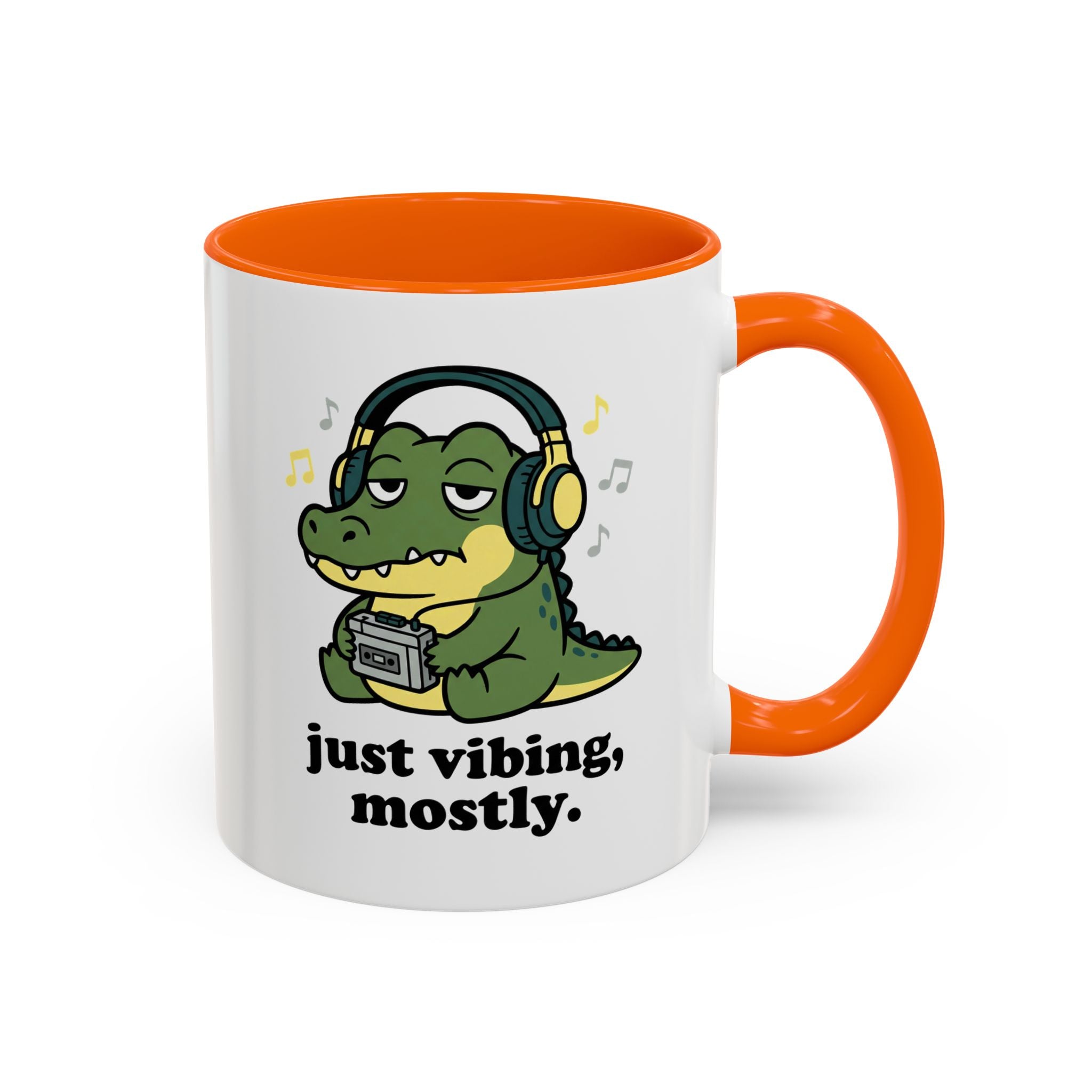 Just Vibing Mostly Mug - Cute Alligator Coffee Cup (11/15oz)