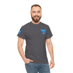 Blue Skeleton Cat Graphic Tee - Cute Creepy Kitty Shirt - 100% Cotton