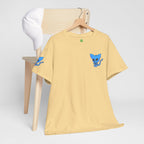 Blue Skeleton Cat Graphic Tee - Cute Creepy Kitty Shirt - 100% Cotton