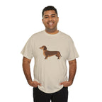 Dachshund Dog T‑Shirt — Cute Brown Sausage Dog Graphic Tee - 100% Cotton