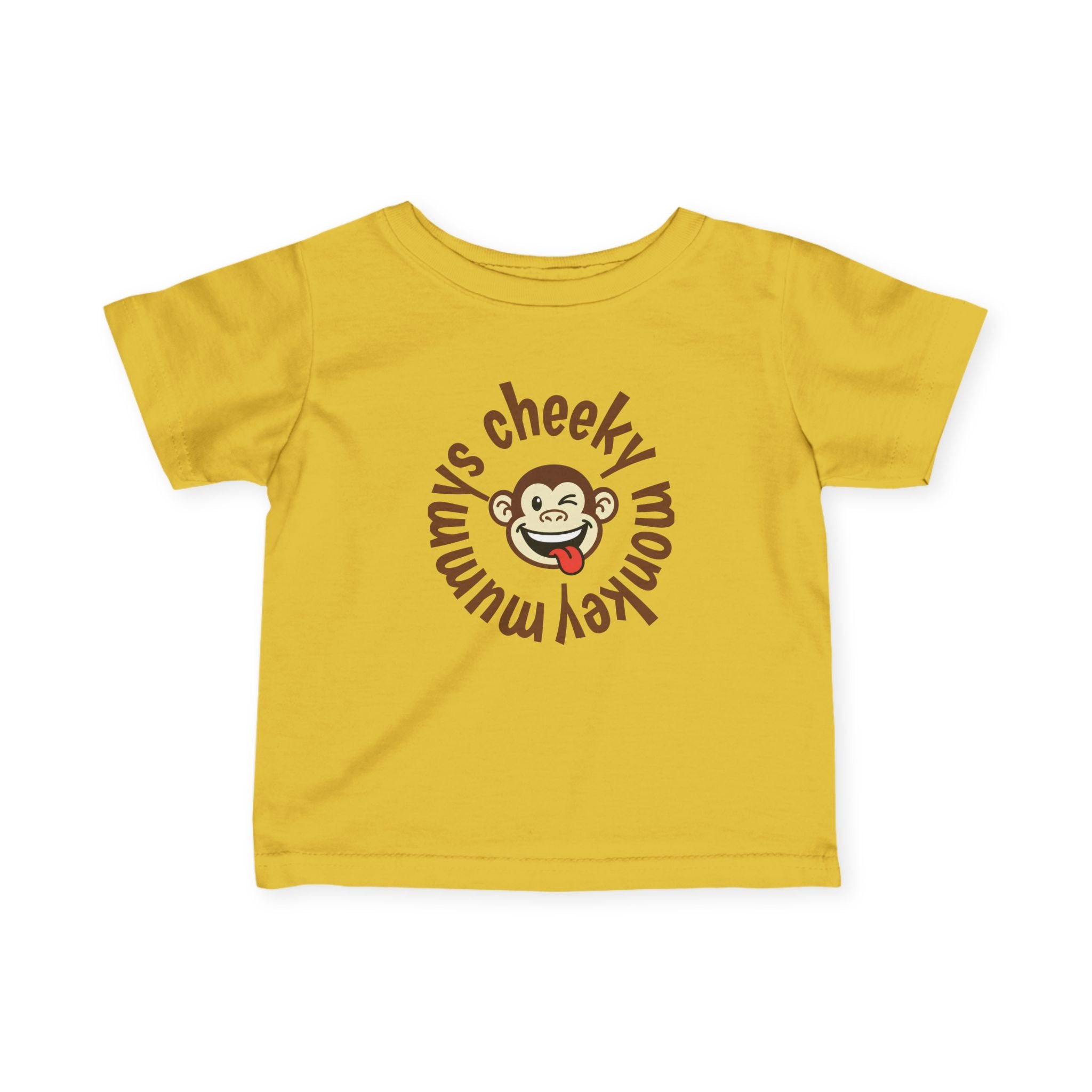 Cute Infant Tshirt - mummys cheeky monkey - Graphic Baby Tee Shirt - 100% Cotton