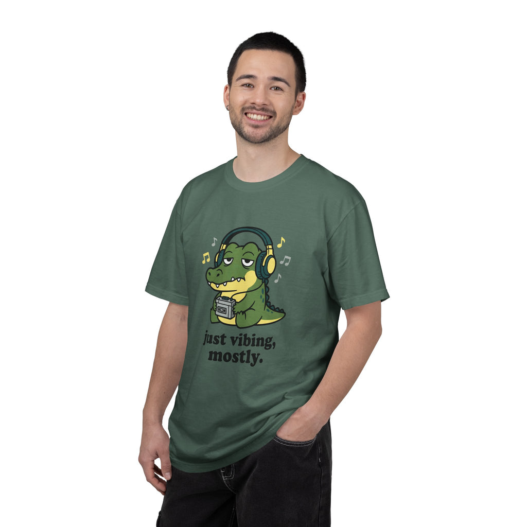 Just Vibing, Mostly Crocodile T-Shirt - 100% Cotton