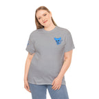 Blue Skeleton Cat Graphic Tee - Cute Creepy Kitty Shirt - 100% Cotton