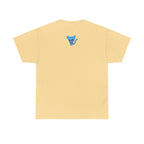 Blue Skeleton Cat Graphic Tee - Cute Creepy Kitty Shirt - 100% Cotton