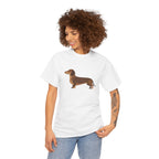 Dachshund Dog T‑Shirt — Cute Brown Sausage Dog Graphic Tee - 100% Cotton