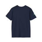Brain Frog Design Signature T-Shirt - Small Green Brain Frog Logo Tee (Front Chest & Sleeve) - 100% Cotton