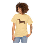 Dachshund Dog T‑Shirt — Cute Brown Sausage Dog Graphic Tee - 100% Cotton
