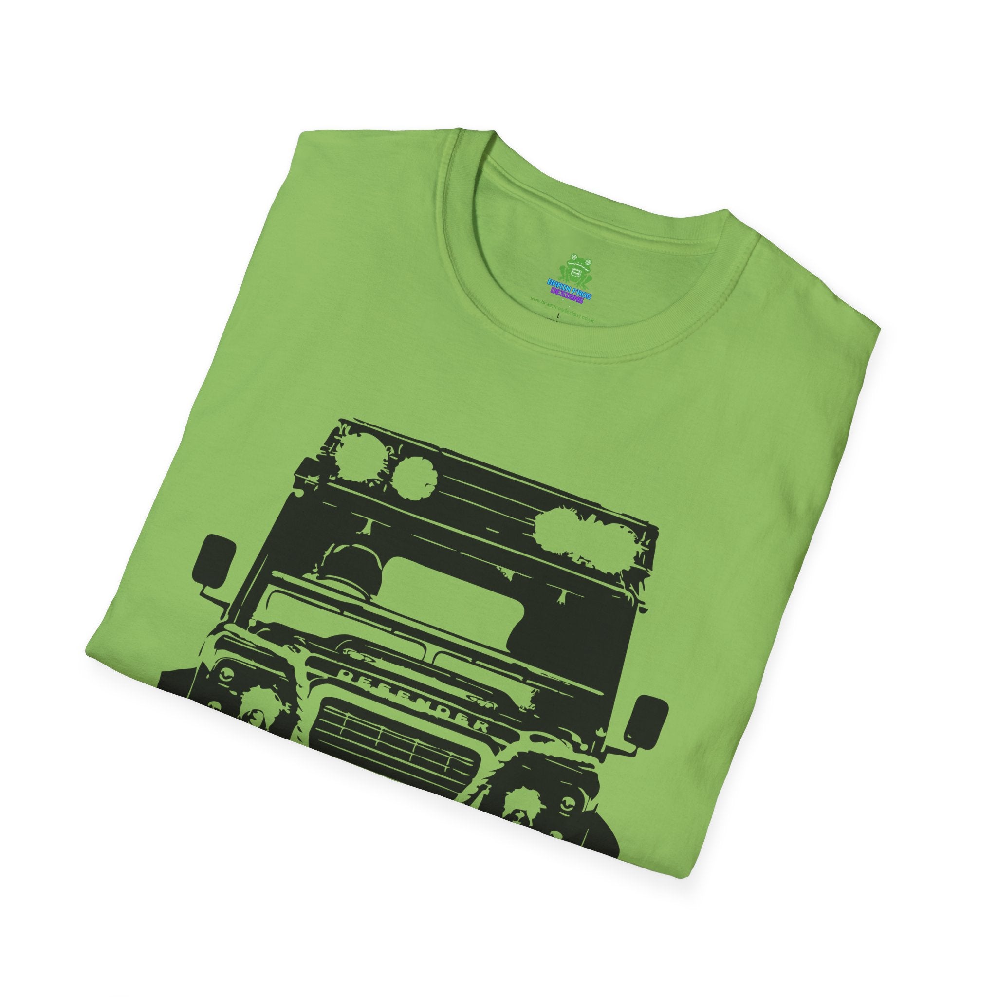 Defender Off-Road Shirt - "Custom Defender" Graphic 4x4 Adventure Tee - 100% Cotton / Cotton Blend