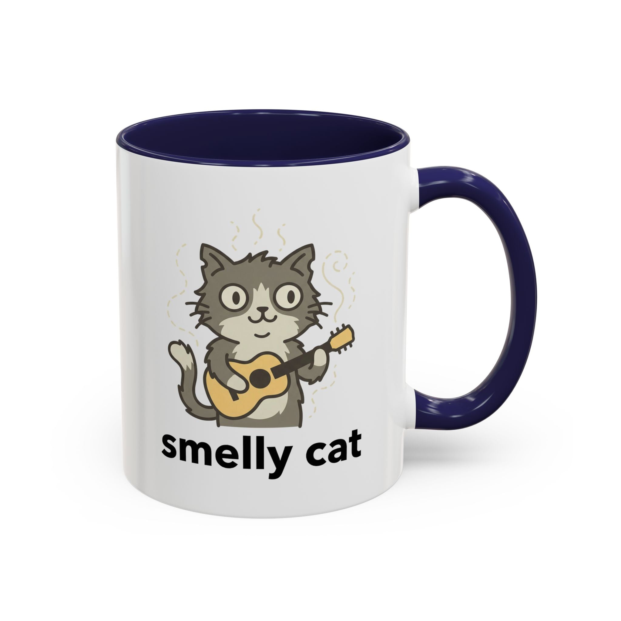 Smelly Cat Guitar Cat Accent Coffee Mug – Funny Friends Sitcom Cat Lover Gift