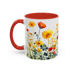 Wildflower Garden Accent Coffee Mug - Floral 11/15oz Ceramic