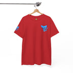 Blue Skeleton Cat Graphic Tee - Cute Creepy Kitty Shirt - 100% Cotton